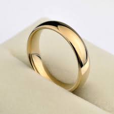 4mm D Shaped Wedding Band Silver / 9k
