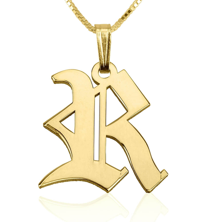 Initial & Birthstone Pendant Necklace