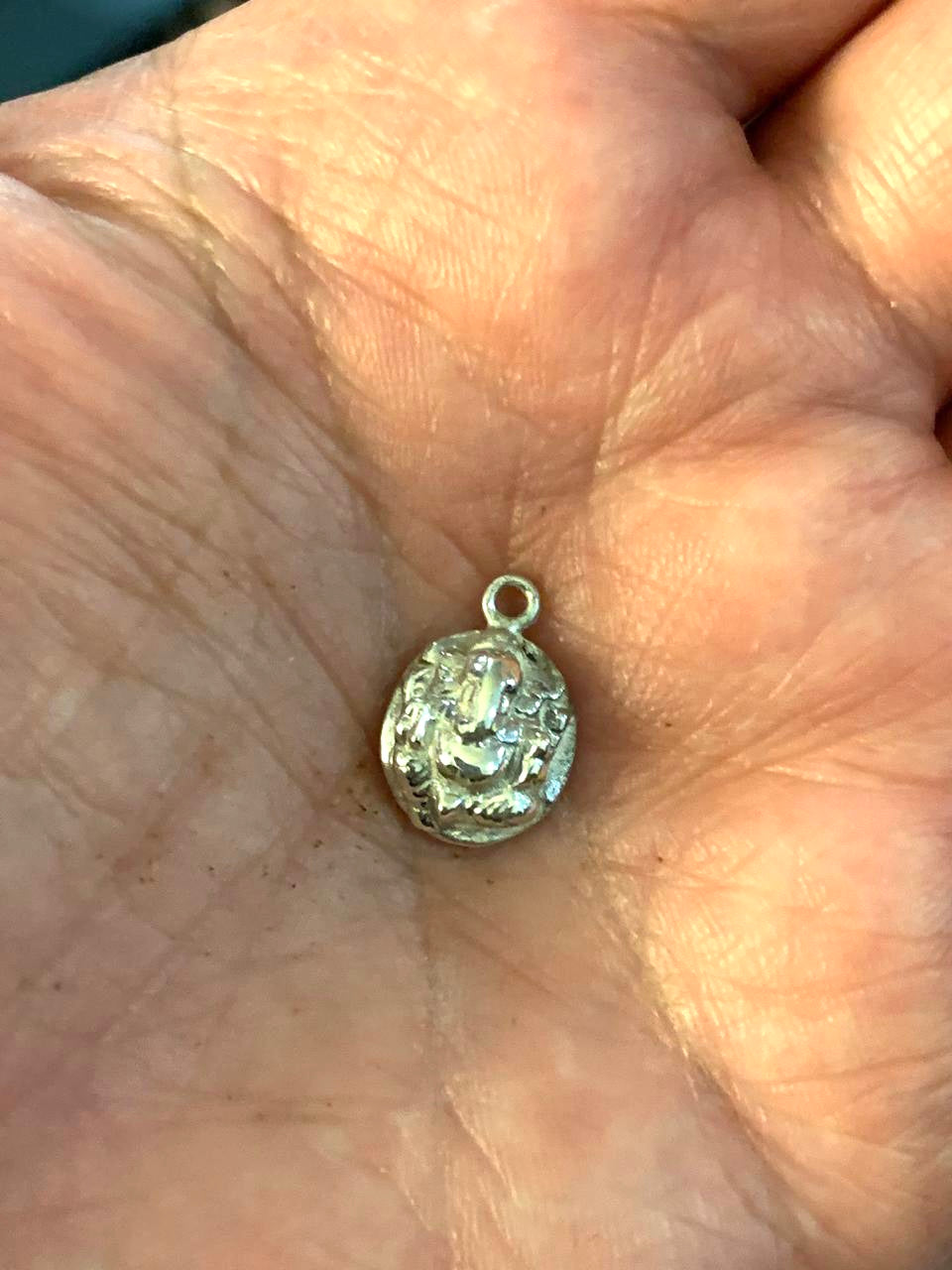 Ganesha Amulet on Silver Chain
