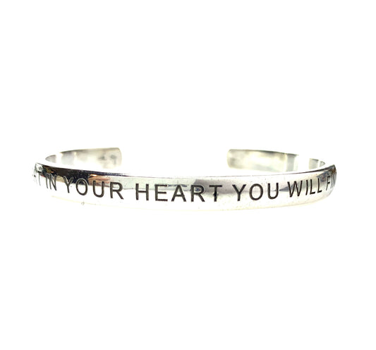 Half Round Engraved Cuff Bangle