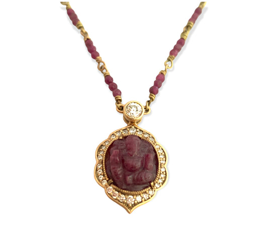 Ruby Ganesha Amulet