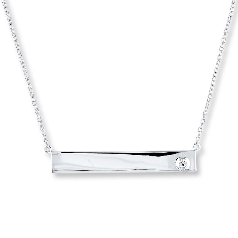 Silver Bar Necklace horizontal