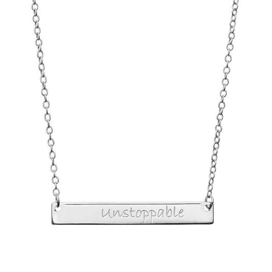 Silver Bar Necklace horizontal