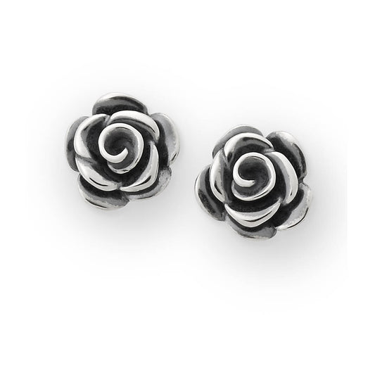 Silver Rose Studs