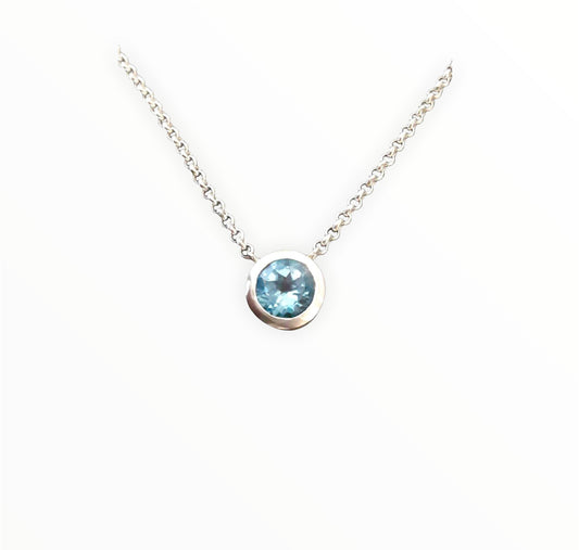 Simple 8mm Solitaire Slider Pendant.