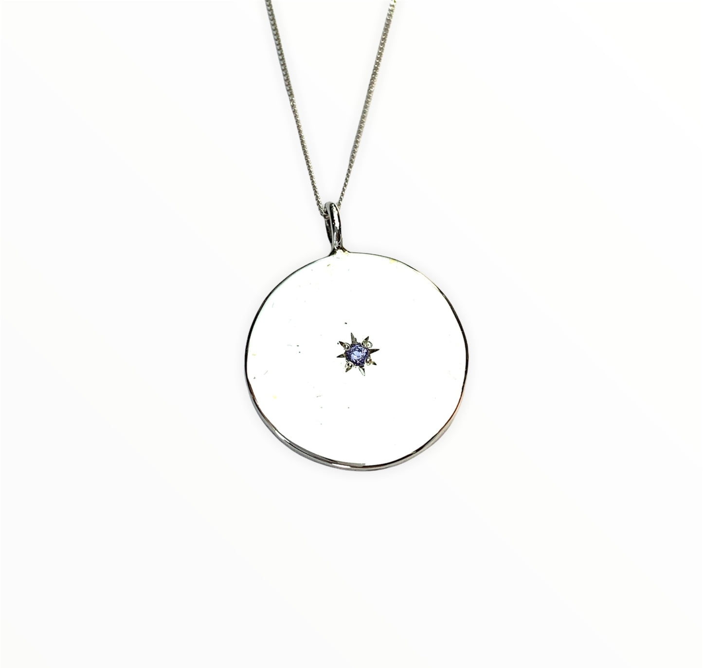 Simple Pendant with Star Set Iolite